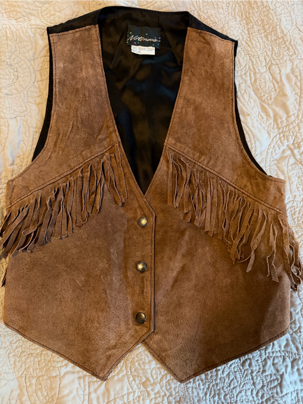 Notorious genuine Suede Fringe Vest - Women’s Western/ boho Style